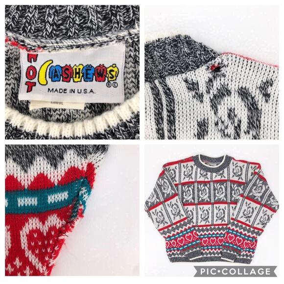 90s geometric design sweater 1990s vintage - Picture 4 of 4